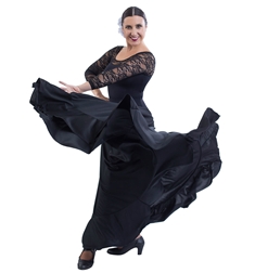 חצאית פלמנקו קלוש מלא עם וולן