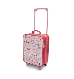 מזוודת טרולי לריקוד עם הדפס בלרינות