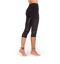 טייטס  קאפרי לנשים מסופלקס עם רשת