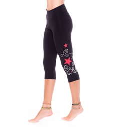 טייטס קאפרי לנשים מסופלקס עם רקמה