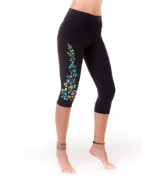 טייטס קאפרי לנשים מסופלקס עם רקמה