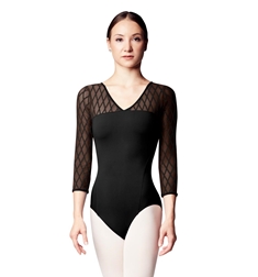 בגד גוף שרוול ארוך עם רשת